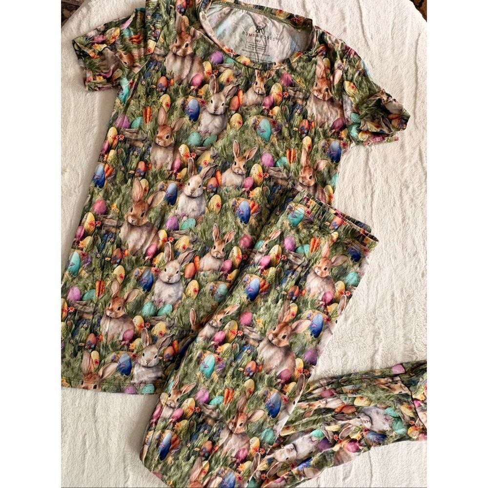 Bums & Roses Two-piece pajama set- Easter Bunnies Size 16